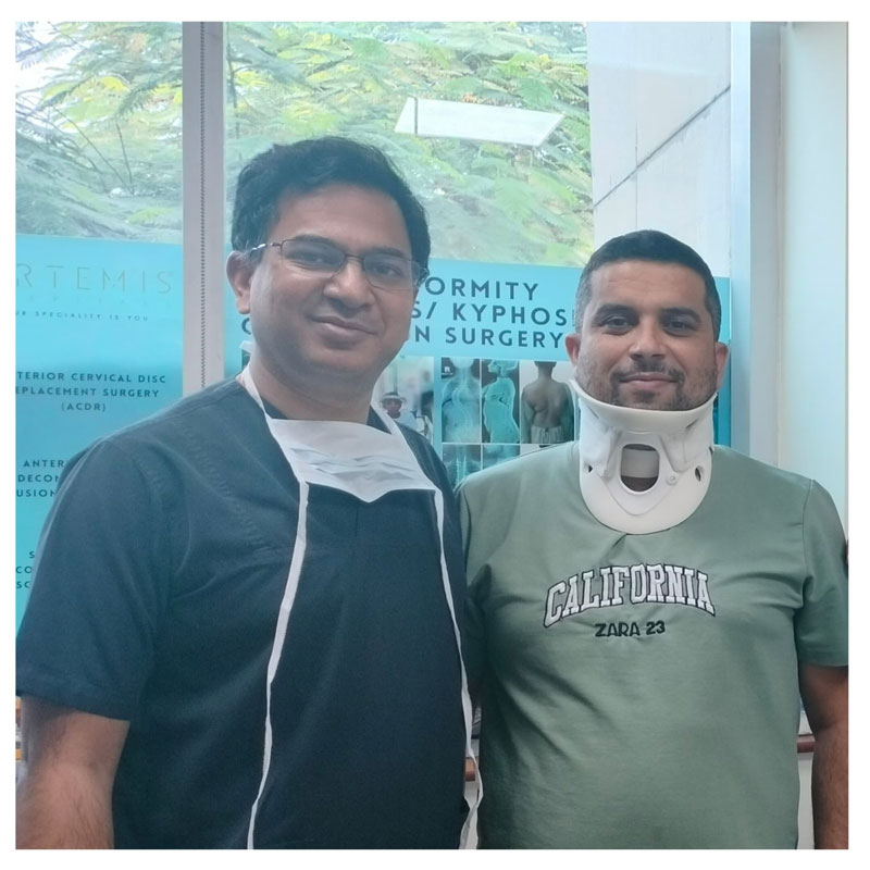 40-year-old Iraqi man underwent a rare spine surgery at Artemis Hospital